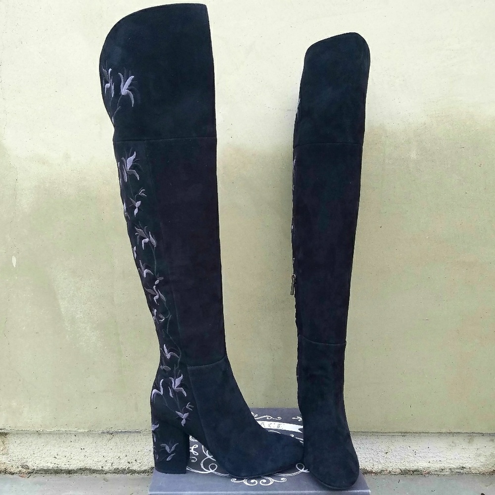 Gorgeous Embroidered Kenneth Cole OTK Boots - Picture 5 of 7